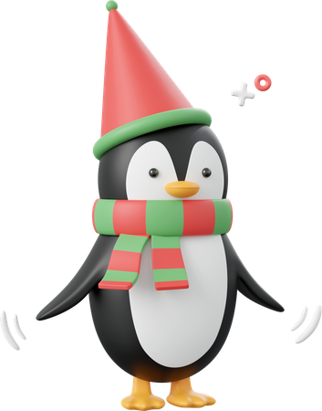 Christmas Penguin  3D Icon