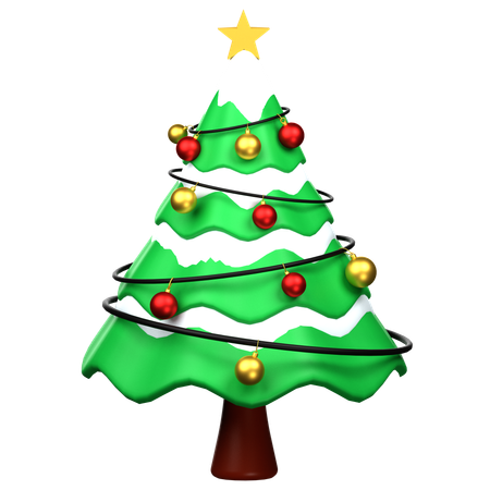 Christmas Pine Tree  3D Icon