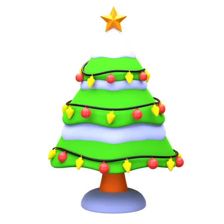 Christmas Pine Tree 3 D Illustration Christmas 3 D Icon Pack 3D Icon