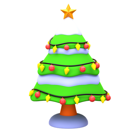 Christmas Pine Tree  3D Icon