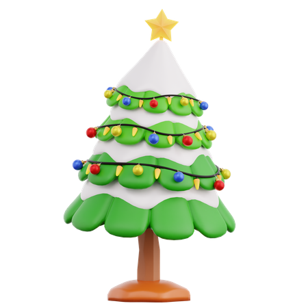 Christmas Pine Tree 3D Icon