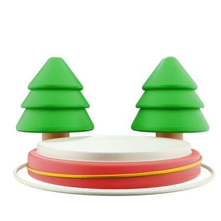 Christmas Podium  3D Icon