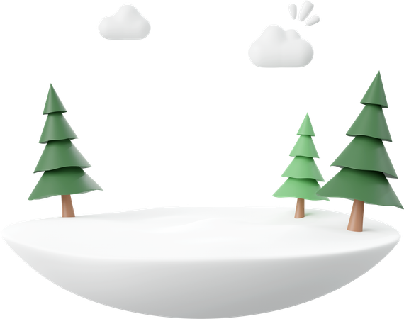 Christmas Podium Island  3D Icon