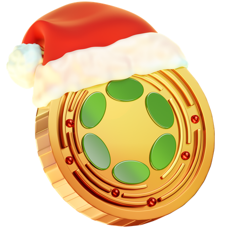 Christmas Polkadot Coin  3D Icon