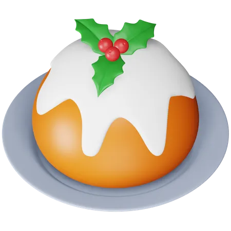 Christmas Pudding  3D Icon