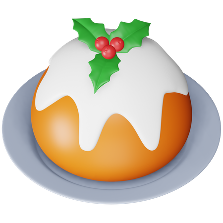 Christmas Pudding  3D Icon