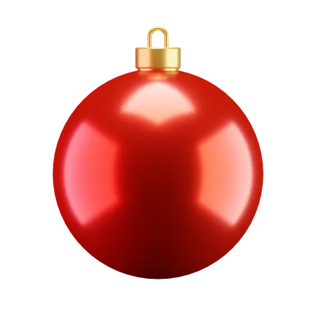 Christmas Red Bubble Decoration 3 D Rendering Icon 3D Illustration