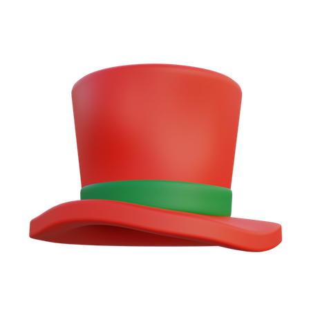 Christmas Red Hat  3D Icon
