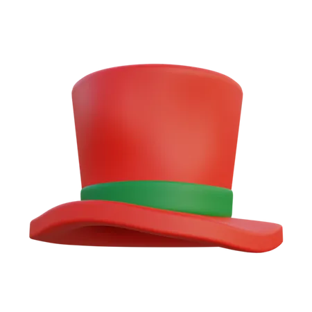 Christmas Red Hat  3D Icon