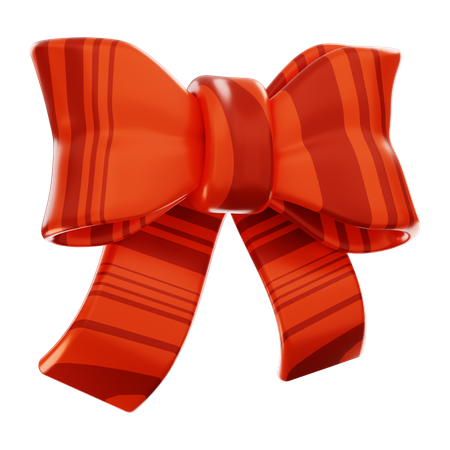Christmas Red Ribbon  3D Icon