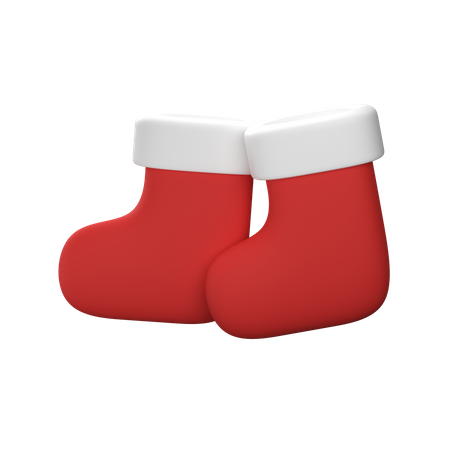 Christmas Red Sock  3D Illustration