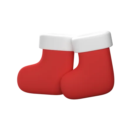 Christmas Red Sock  3D Illustration