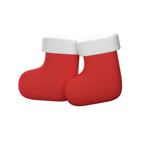 Christmas Red Sock 3D Illustration