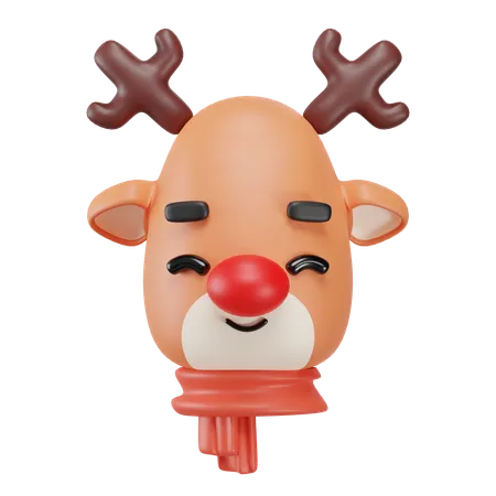 Christmas Reindeer Avatar 3 D Illustration 3D Icon