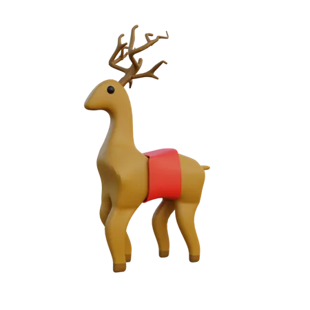 Christmas Reindeer  3D Icon