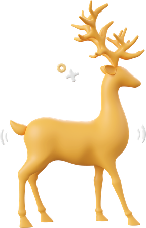 Christmas Reindeer  3D Icon