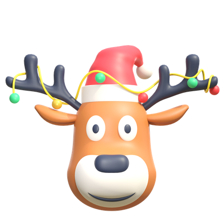 Christmas Reindeer  3D Icon