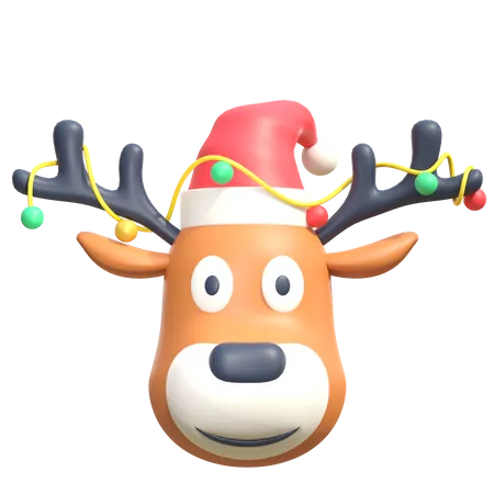 Christmas Reindeer  3D Icon