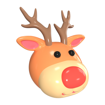 Christmas Reindeer  3D Icon