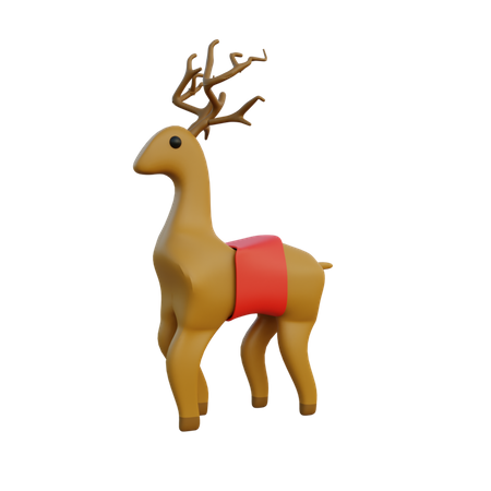Christmas Reindeer  3D Icon
