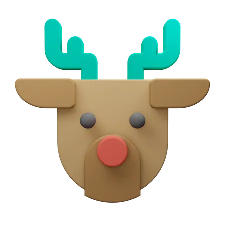 The Best Collection Of 3 D Christmas REINDEER Icons 3D Illustration