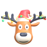3d christmas reindeer illustration