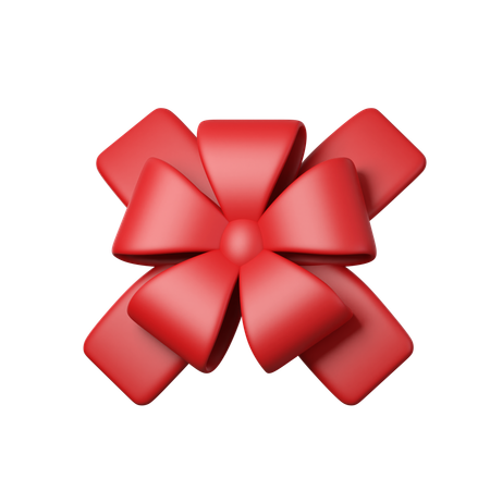 Christmas Ribbon  3D Icon