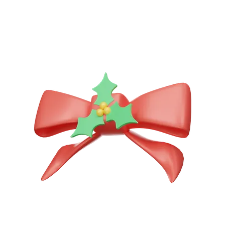 3 D Rendering Christmas Ribbon Illustration Object 3D Icon