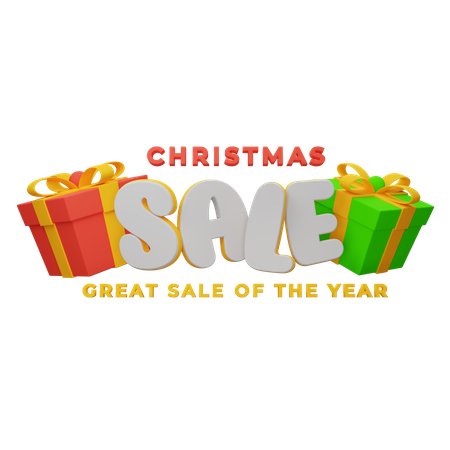 Christmas Sale  3D Illustration