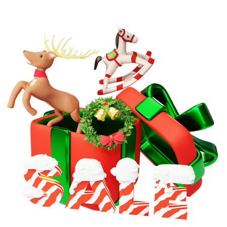 Christmas sale 3D Illustration