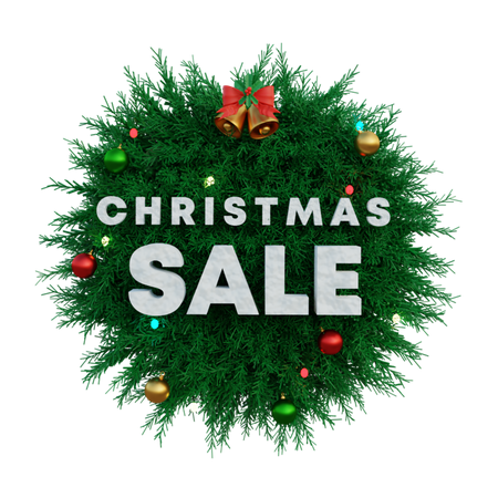 Christmas Sale Wreath  3D Icon