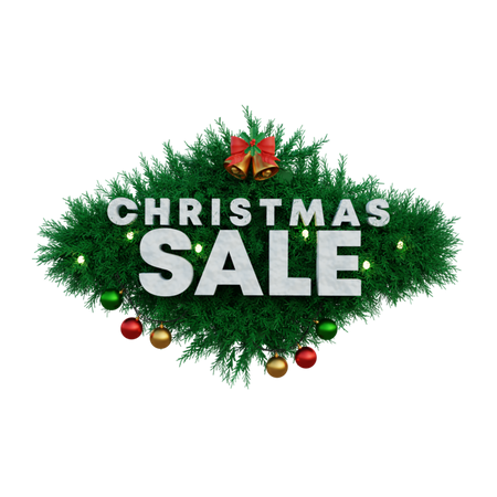 Christmas Sale Wreath  3D Icon