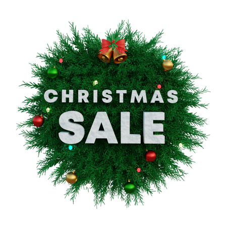 Christmas Sale Wreath  3D Icon
