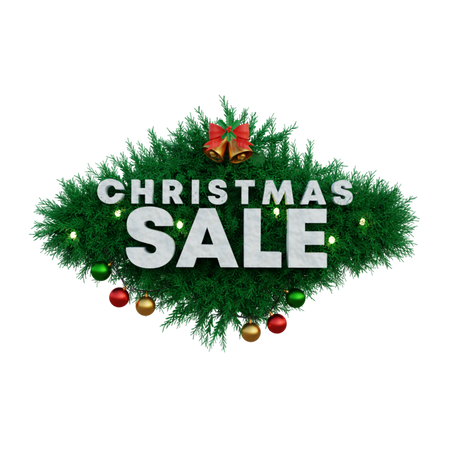 Christmas Sale Wreath  3D Icon