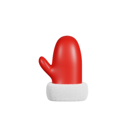Christmas Santa Glove  3D Icon