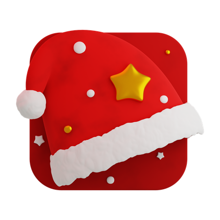 Christmas santa hat  3D Icon