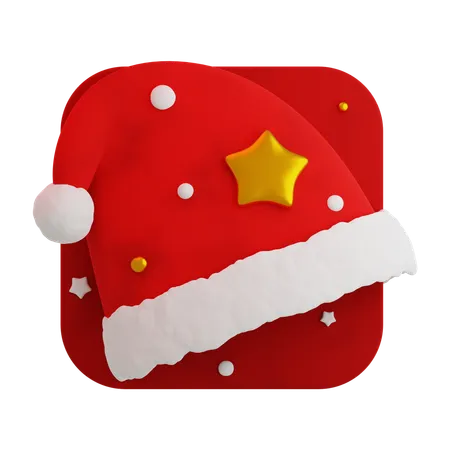 Christmas santa hat  3D Icon