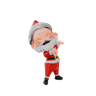 christmas santa showing something 3d logo