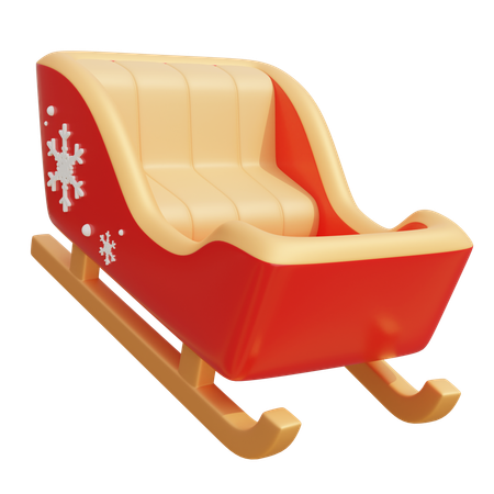 Christmas santa sleigh  3D Icon