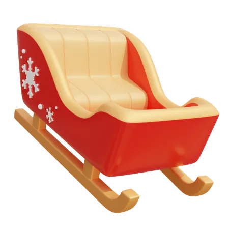 Christmas santa sleigh  3D Icon