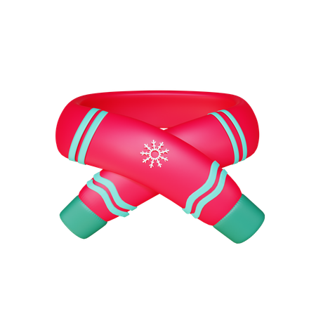 Christmas Scarf  3D Icon