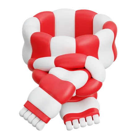 Christmas Scarf  3D Icon