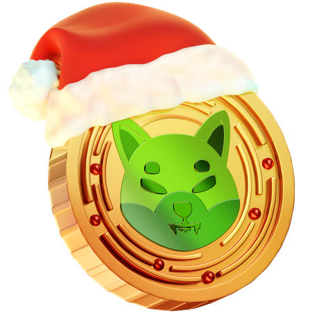 Christmas Shiba Inu Coin  3D Icon