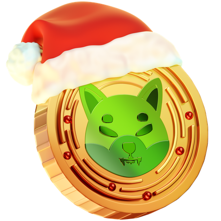 Christmas Shiba Inu Coin  3D Icon