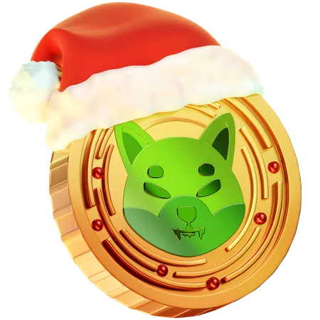 Christmas Shiba Inu Coin  3D Icon