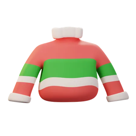 3 D Sweater For Body Warmth Christmas Decorative Elements 3D Icon