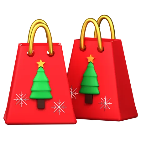 Christmas Shopping 3 D Icon Illustration 3D Icon