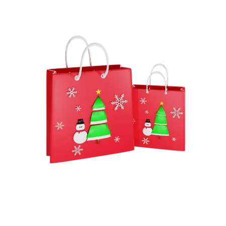 Christmas Shopping Bag 3D Icon