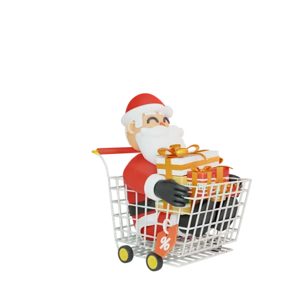 Christmas Shopping  3D Illustration