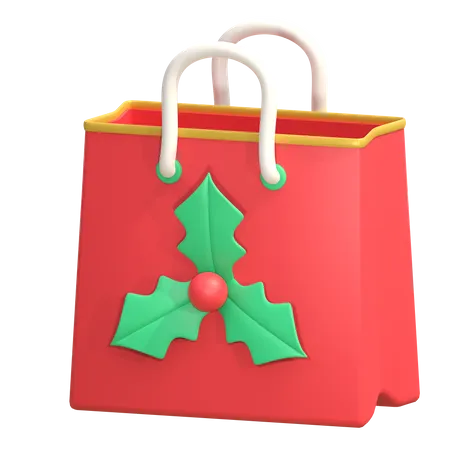 Christmas Shopping Bag  3D Icon